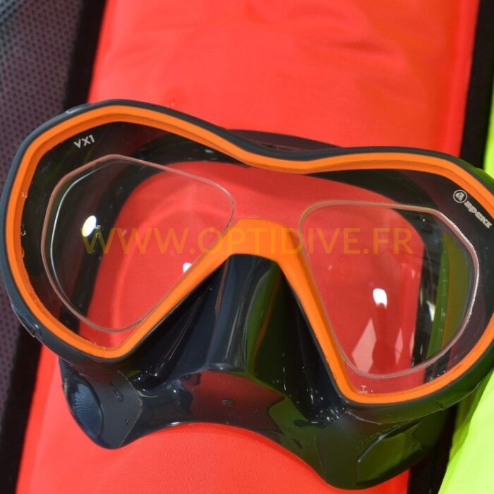 Masque de plongée APEKS VX1 avec verres progressifs OPTIDIVE