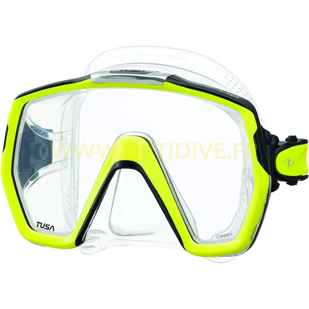 Tusa M1001 crystal Jaune optidive masque de plongée a la vue